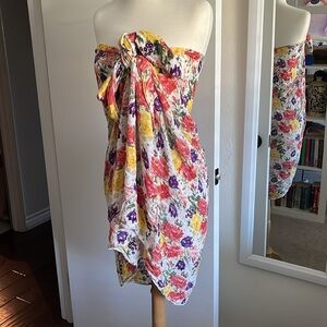 Floral scarf 100% cotton